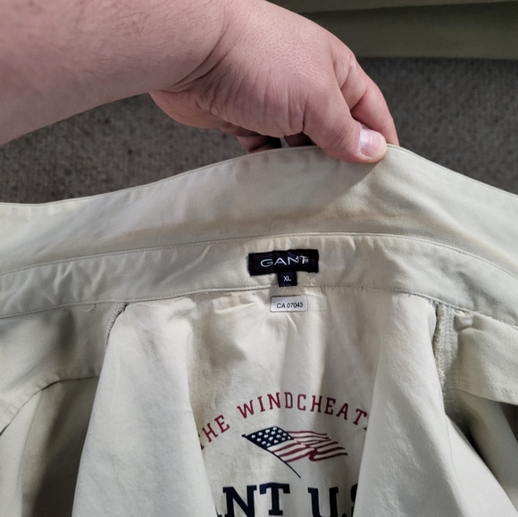 GANT U.S.A Bomber Jacket, The Windcheater, Beige, XL, Mens, Used, 100% Cotton - Picture 14 of 16
